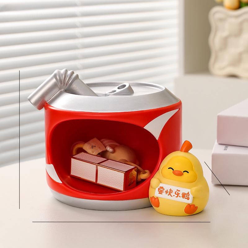 Light Luxury High-end Happy Duck Key Storage Desktop Resin Ornaments, Housewarming New Home Decoration Gifts