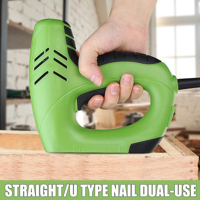 Grapadora Eléctrica Multifuncional Clavo Recto 10-14mm/Clavos Código 6-14mm Doble Uso Pistolas de Clavos para Carpintería