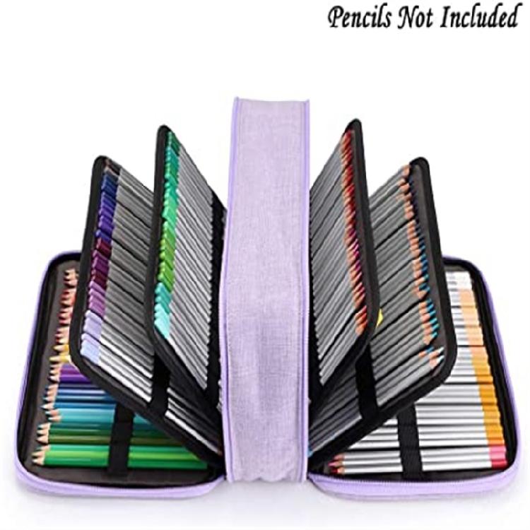 300 Slots Pencil Bag Pencil Organiser Coloured Pencils Storage Bag Pen Holders School Supplies for Girl Boys Adult