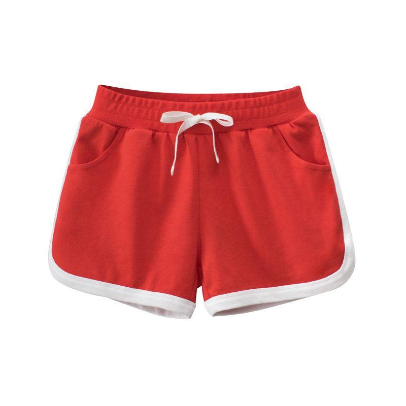 27home Baby Summer Clothing Pure Cotton Sports Kids Pants Hk627 Rust Red 90 cm