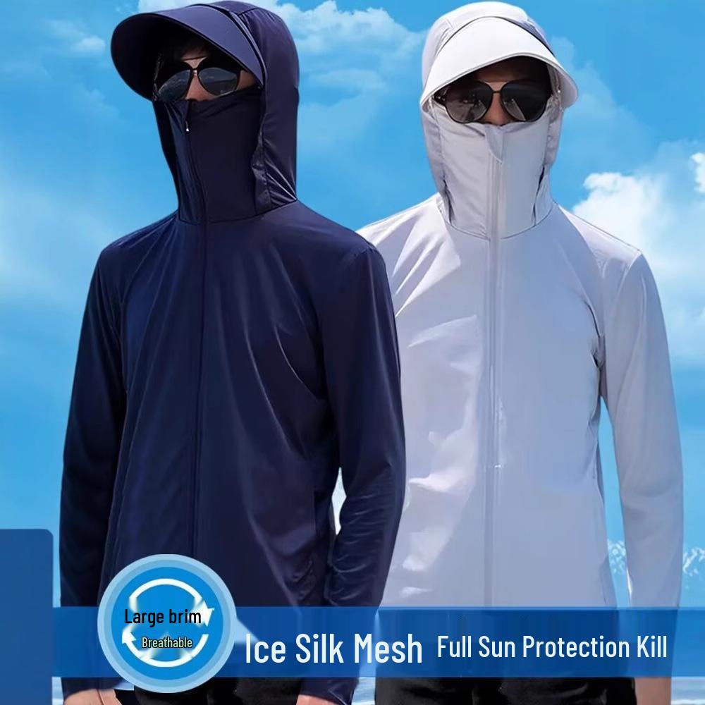 Unisex Ice Silk Cooling Sun Protection Lightweight Quick-Dry Sportswear for Outdoor Fishing