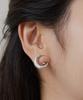 Tatiana (Silver 925) New Moon Ear Jacket Earrings Ec3035
