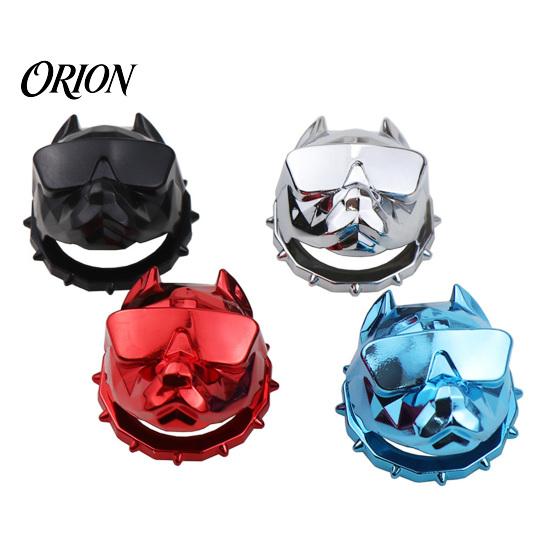 Trendy Car Interior Decoration Bulldog Start Stop Button Cover, Ignition Switch Protective Ring Metal Trim for Push Start, Steering Wheel Decor,