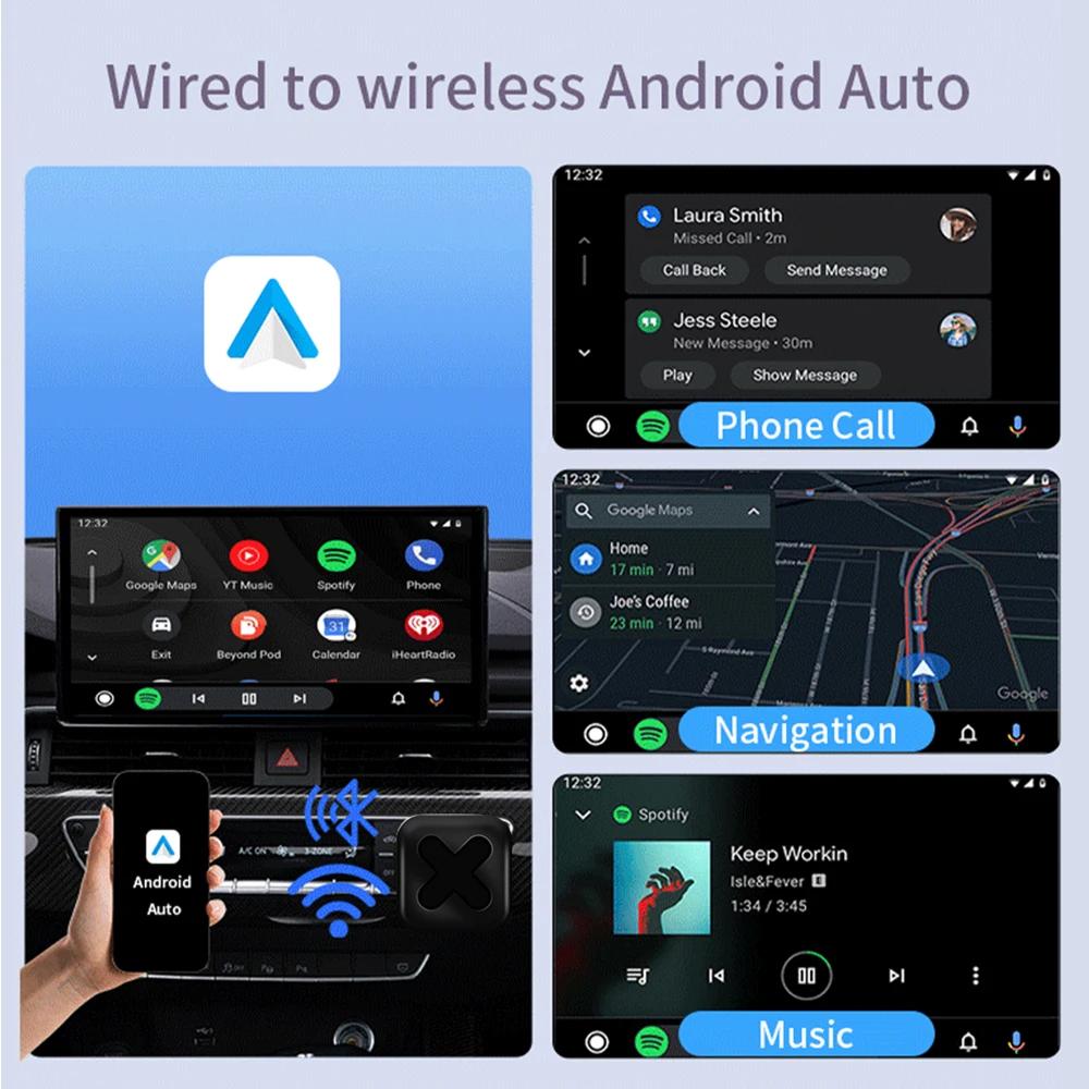 5.8Ghz 2 IN 1 Wired to Wireless CarPlay Android Auto Adapter Smart Mini Box Plug & Play For VW Toyota Nissan Honda Ford Benz