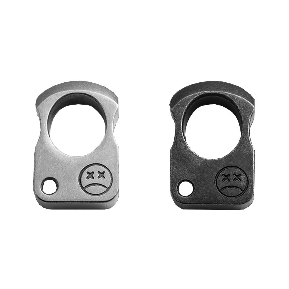 2Pcs Outdoor Edc Knuckle Survival Escape Tool 3Cr13 Stainless Steel Silver+Gray