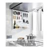 Yamazaki Jitsugyo Range Hood Steel Panel White W51.9 x D4.3 x H57cm (Hook Included) Tower Floating Storage Kitchen Panel Magnet Storage 1735