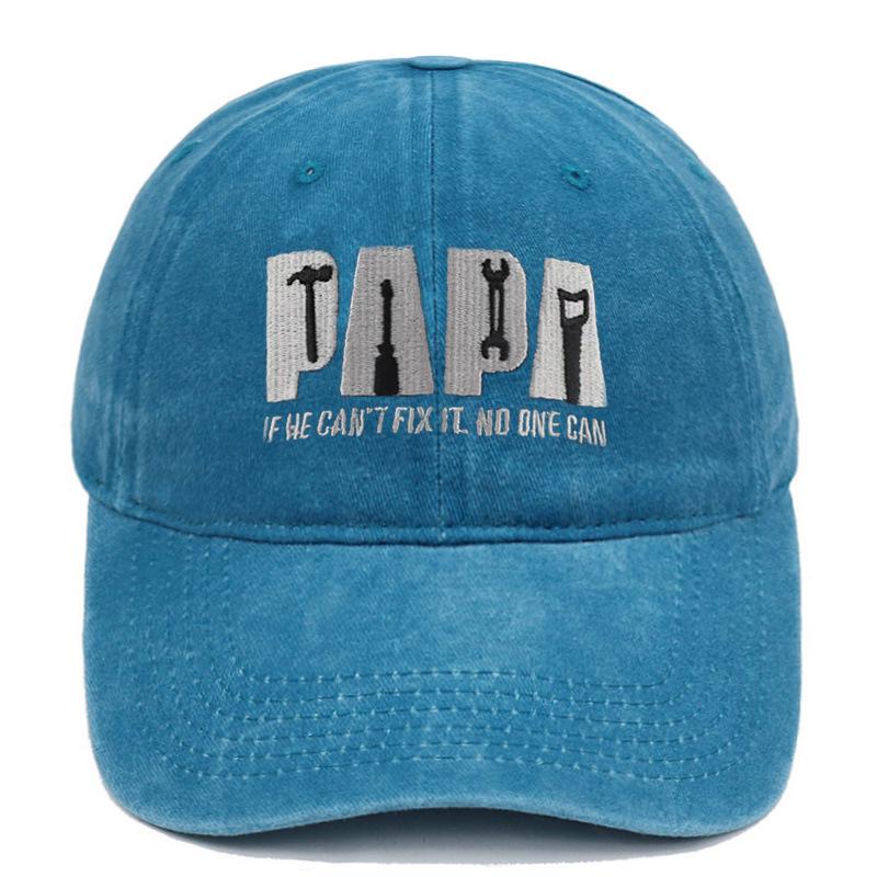 Vintage PAPA Dad Embroidered Baseball Cap - Unisex, Washed Soft Brim, Versatile Sun Protection