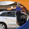 1PC Foldable Car Door Step, Durable Metal Mount for Easy Roof Access. Universal Fit for Most Vehicles.