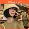 Lambswool Bucket Fluffy Hat For Women Beige Warm And Cozy Winter Hat Fashionable And Stylish