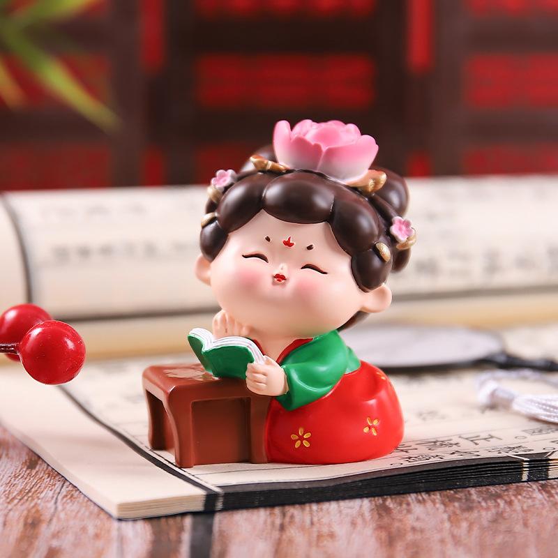 

Китайское украшение для стола Украшение для дома Украшение дамы эпохи Тан Милые орнаменты small：6*6*7.5cm