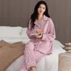 Flannel Pajamas Women'S Autumn And Winter Fleece Thickened Coral Fleece Warm Can Be Worn Outside Loungewear Set