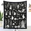 Stress Relief Craft Activities Halloween DIY Coloring Blanket Throw Blanket with Ghost Patterns Color Your Projects for Relaxation Own Washable Cozy