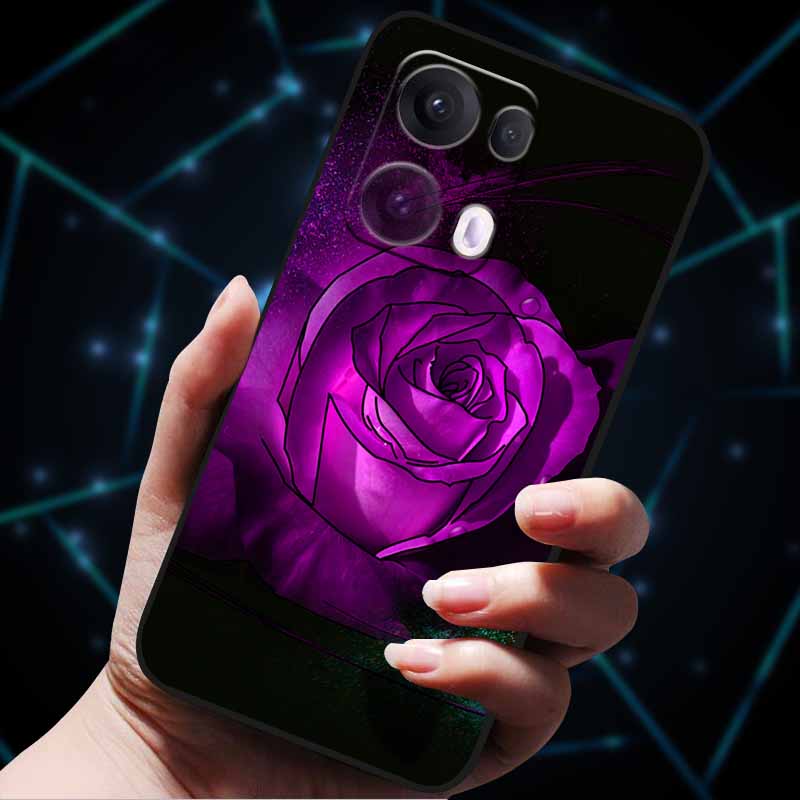 3D Flowers Emboss Fundas For OPPO Reno 13 Reno13 Pro 13F 5G Case Soft Silicone Phone Case for OPPO Reno13 Pro Back Cover Coque