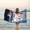 1pc Taylor Swift2 Beach Towel, Beach and Seaside Swimming Pool Equipment, Fashion Pattern, Rectangular, Travel Essentials