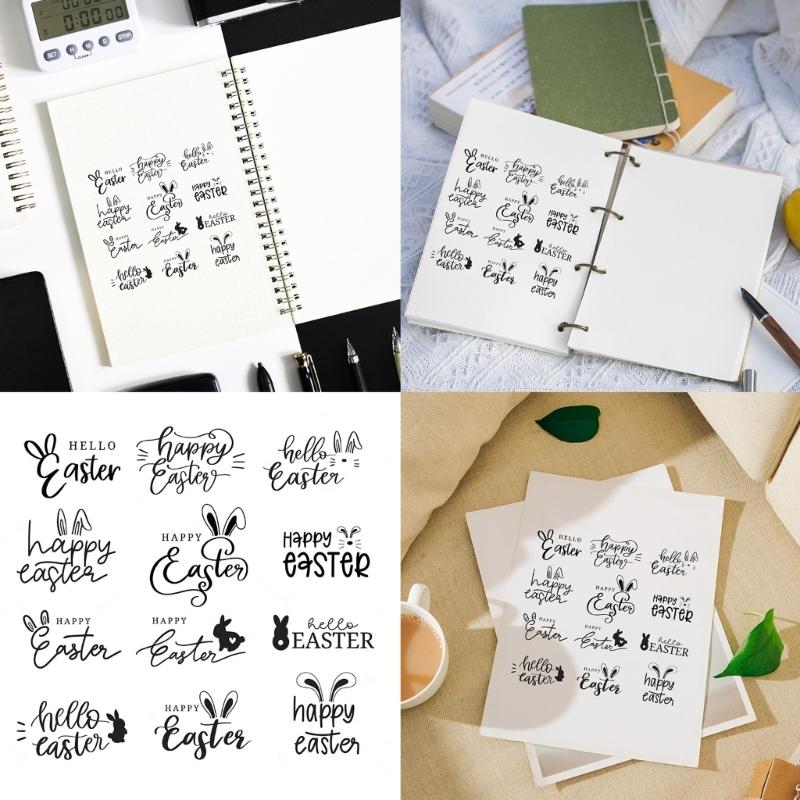 Easter Letter Clear Silicone Stamp for DIY Invitation Card Scrapbooking Paper Craft Rubber Stamp Handmade Journaling