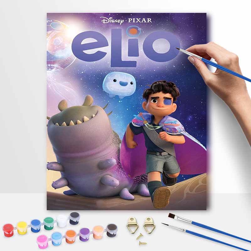 Disney Pixar Elio Oil Painting Art Set Home Wall Decor Handmade Gift Space Adventure Kids Room Art 30x40cm