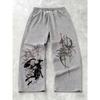 Selling Fashion Men's Women's Casual Gothic Sports Jogging Pants Straight Leg Street Jogging Pants