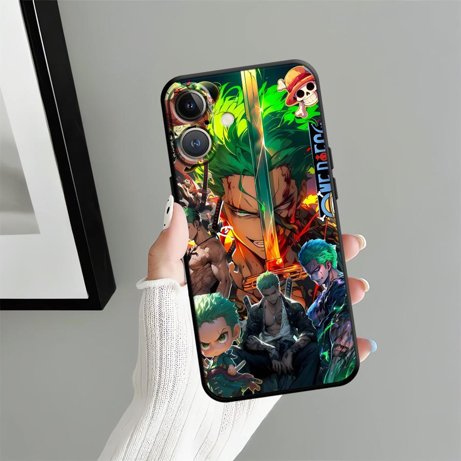 Case for iPhone 15 Plus X XS XR 13 Mini 12 SE 17Air 17 16 Pro Max 11 14 7 8 Funda Phone Cover Anime Luffy Zoro