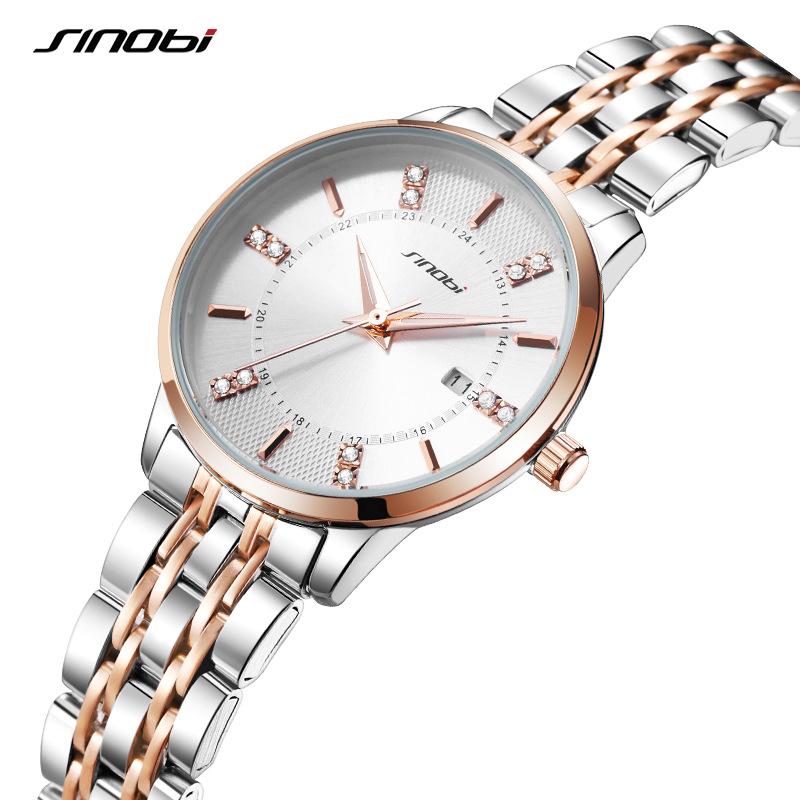 Watch Women'S Simple Niche Light Luxury Quartz Watch Women'S Watch Calendar Steel Belt Watch 9895