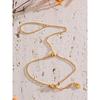 Yhpup Stainless Steel Heart Chic Bracelet Chain Wrist with Finger Link for Women Waterproof Gold Silver Color Jewelry PVD Plated