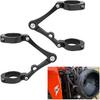 33mm-58mm Uchwyt Reflektora Mocowanie Zacisk Rura Lagowa Uchwyt Lampy 54mm 49mm 45mm 41mm 37mm Motocykl Bobber Cafe Racer Uniwersalny(Pasuje do 45-49mm Czarny)