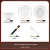 Mode Lanca Ceramic Hand-Painted Gold Dinnerware Set