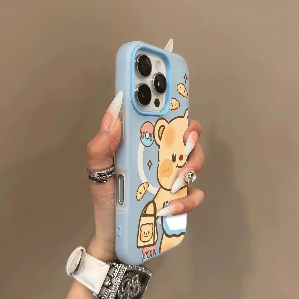 

Jelly 2-in-1 Magnetic Phone Case No Yellowing High-Looking Simple Cartoon for Apple Phone Case Silicone Magnetic Case For iPhone 17PROMAX