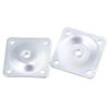 Logyues 4-Pack Furniture Leg Mounting Plates, Washers, Square, 4.8x4.8cm, Iron, 12 Degree Angle, with Screws, Silver