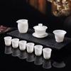 Uncut Jade Ice Porcelain Tea Set