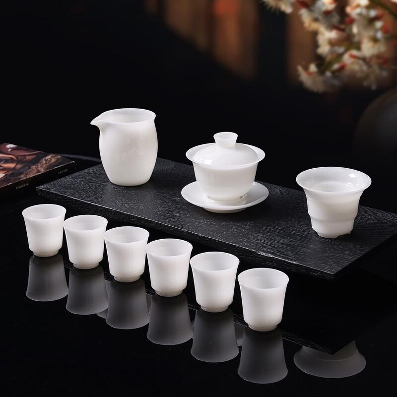 Uncut Jade Ice Porcelain Tea Set