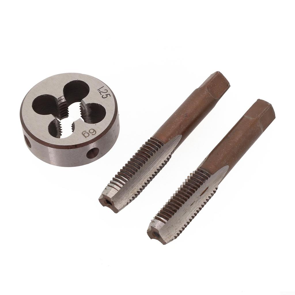 Maschio M10 X 1,25 mm & Filiera M10 X 1,25 mm Filettatura Metrica Mano Destra Acciaio Rapido