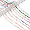 1 Meter Colorful 3mm Beads Beaded Chain Glass Crystal Beads Necklace Chain Accessories for Jewelry Making Components Crafts DIY
