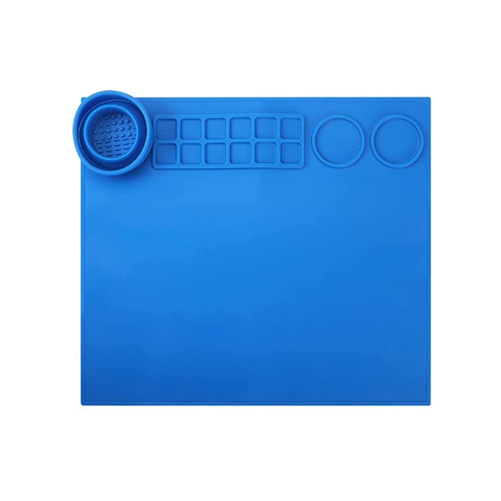 Multifunctional DIY Silicone Painting Mat Palette Kids Graffiti Drawing Board Oil Painting Board Clay Mat With Cup Paint Holder