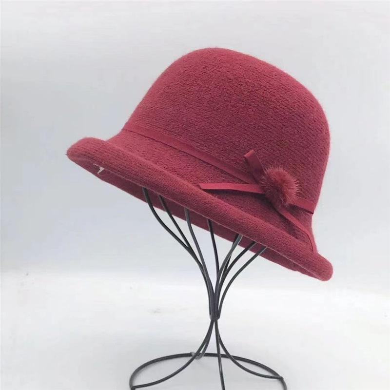 Curled Top Hat Autumn and Winter Thin Japanese Fashion Bucket Hat Sunscreen Visor Hat