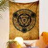 Mystic Hexagram Tapestry Wall Hanging, Occult Geometry Symbol Art, Vintage Esoteric Wall Decor for Bedroom Dorm