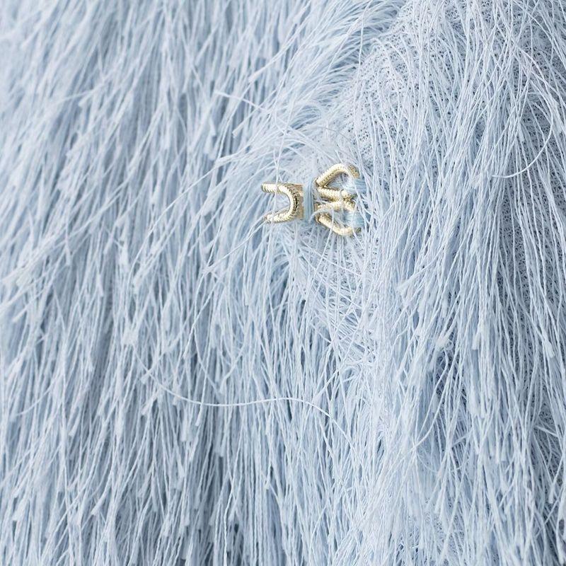 Kaslead New Women clothes Western Style Fashion Simple Decorated Tassel Jacket 8376857 406