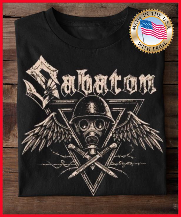 

Sabaton Футболка черная унисекс с коротким рукавом хлопок S-5XL Унисекс футболка XXXXL