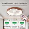 Japanese Style Moving Head Fan Light Simple Retro Bedroom Ceiling Light With Fan 6-speed Adjustable Children's Room Fan Lamp