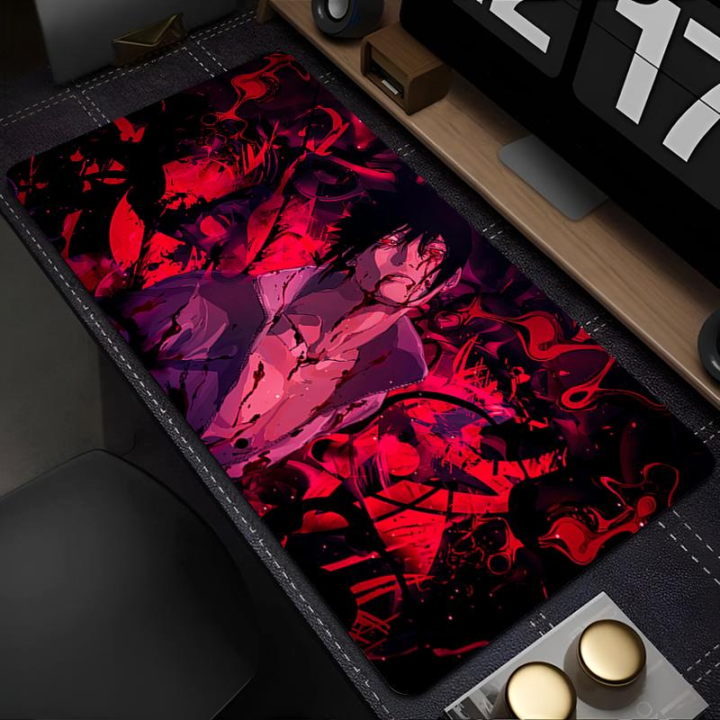 Large  Mouse Pad Naruto Sasuke Office Desk Mats PC Gaming Accessories Designed Specifically MousePads Laptop Keyboard Mat