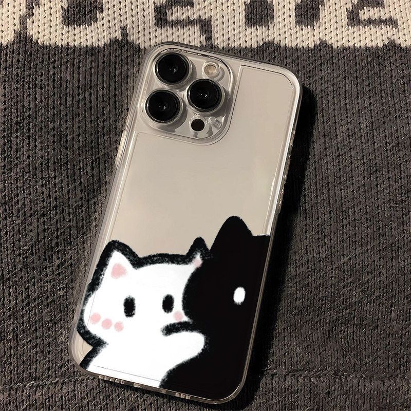 Funny Black Cat Couple Case For Redmi A5 A3 A2 A1 15C 14C 13C 13 12 12C 10C 9C 9A 10 9 Soft Cute Silicone Transparent Cover