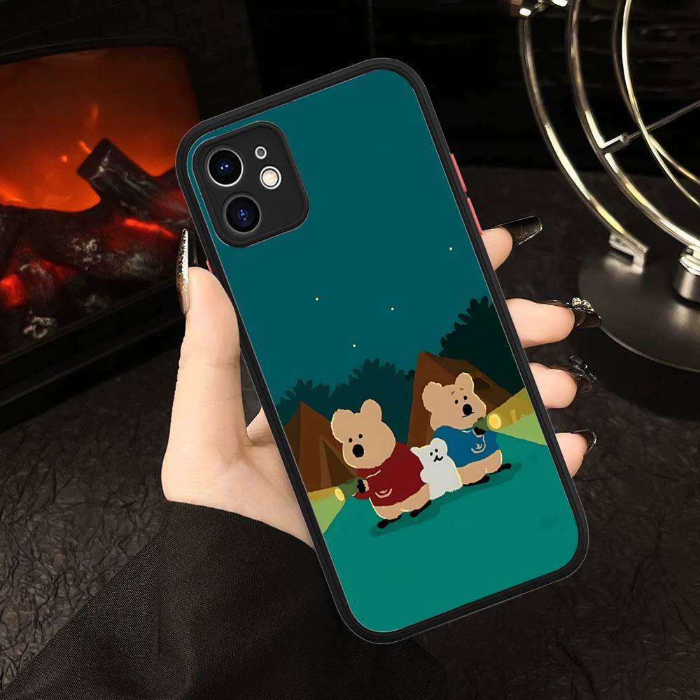 Cute Bear Quokkas Magsafe Phone Cases For IPhone 16 15 14 Plus 13 12 11 Pro Max Matte Oft Bumper Phone Cover