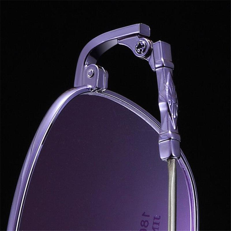 Retro Memory Full Frame Photochromic Finished Myopia Glasses Resin Lens Chameleon Prescription Spectacle 0 -0.5 -0.75 To -6.0