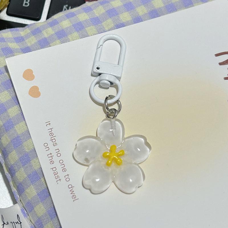 Przezroczysty Wisiorek Kwiat Wiśni Breloczek Dla Dziewcząt Kobiet Brelok Słodki Kreatywny Akcesoria Dekoracyjne do Plecaka Prezenty