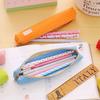 Candy Color Pencil Bag Long Strip Stationery Pouch Stationery Organizer Pens Storage Bag  Kids