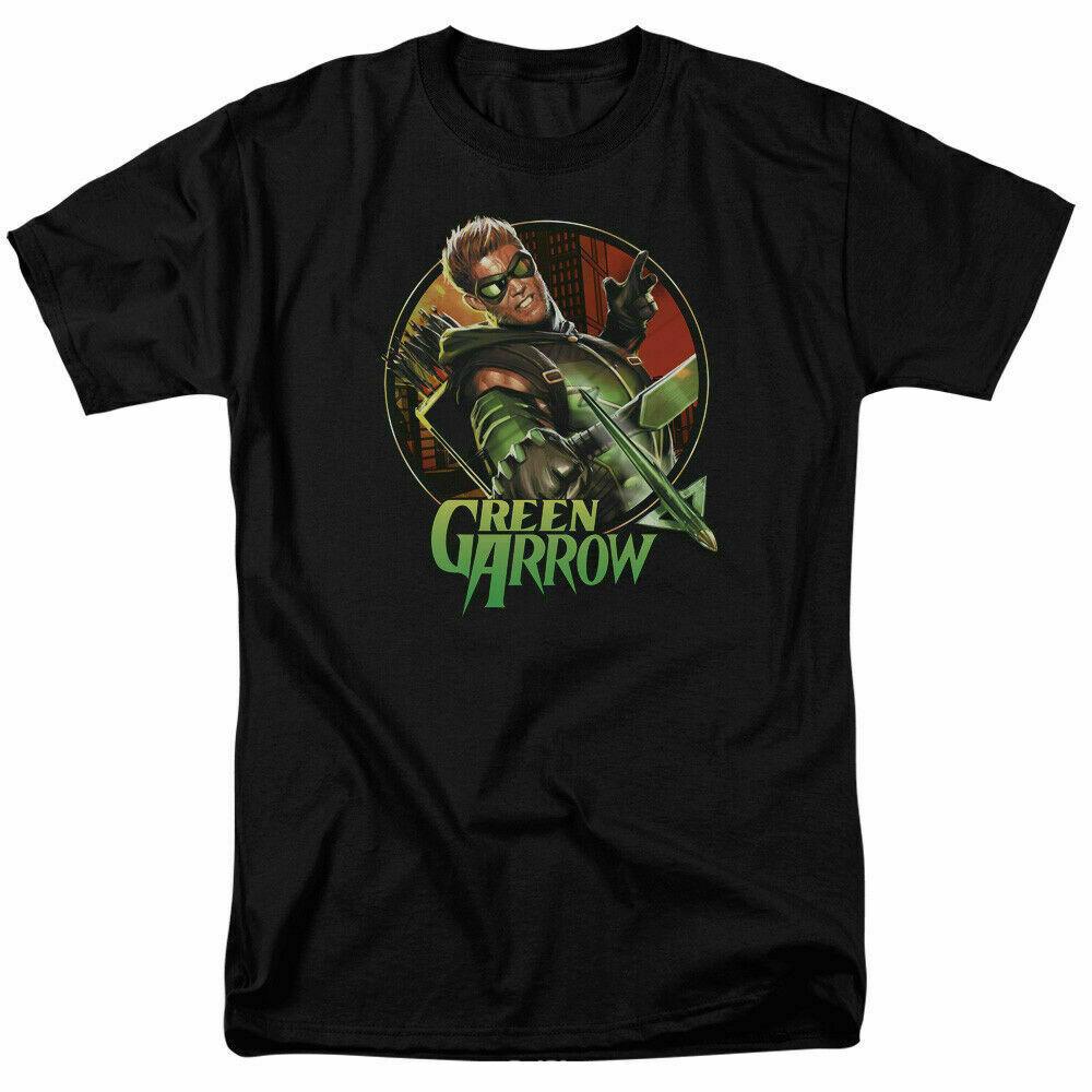 Green Arrow Sunset Archer T Shirt Licensed Comic Book Tee Black L