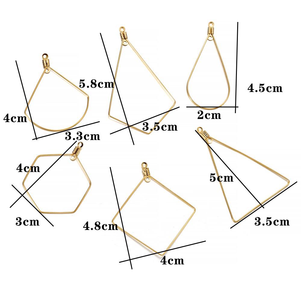 10-20Pcs/Pack Geometric Figure Blank Stainless Steel Charm Pendant Tray Bezel Epoxy Resin Molds For DIY Jewelry Making Supplies