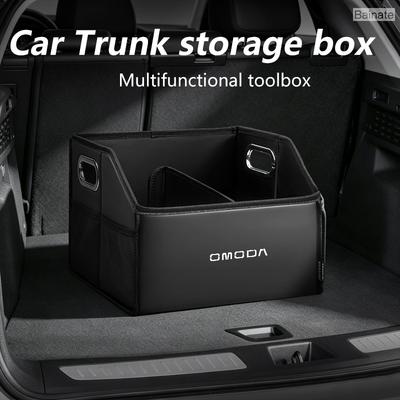 Car Trunk Storage Box, For OMODA C5 O5 E5 GT C7 C8 2024 2025 2026, Leather Storage Box, Folding Organizador Car Accessories