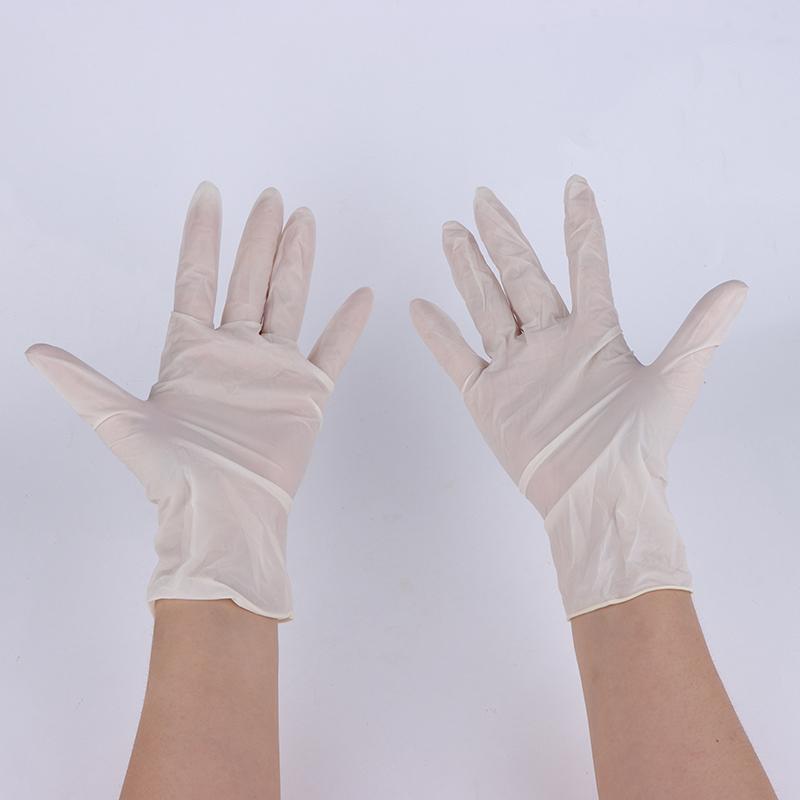 50Pairs White Medical Gloves Disposable Sterile Rubber Latex Surgical Examination Packaging Special For Medical Care