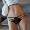 Embroidered Sissy Pocuh Panties Men'S Sexy Open Closed Penis Sheath Briefs Low Waist Strap Hollow Out Underwear Bikini Knickers