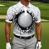 3D Printed Geometric Polka Dot Men's Casual Wear Summer Short Sleeved Color Contrasting Collar